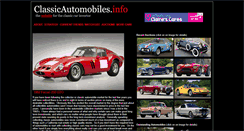 Desktop Screenshot of classicautomobiles.info