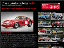 Tablet Screenshot of classicautomobiles.info